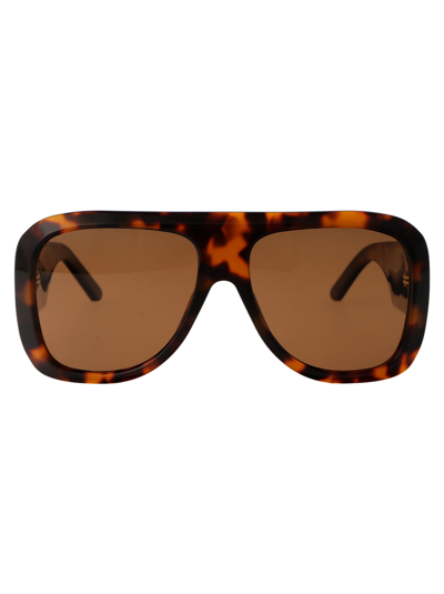 Palm Angels Sonoma Shield Frame Sunglasses In 6017 Havana
