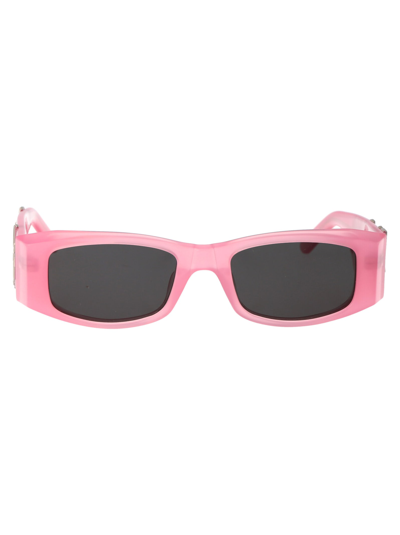 Palm Angels Angel Rectangular-frame Sunglasses In Pink