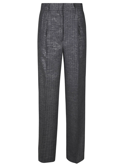 Msgm Straight Classic Trousers In Grey