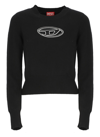 Diesel Cropped Sweatshirt With Distinctive Logo Detail In Black