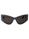 Balenciaga Bb0300s Grey Sunglasses In 004 Grey Grey Grey
