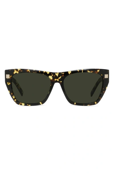 Givenchy Gv Day Square Sunglasses In Havana / Green