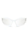 Givenchy Givcut Nylon Wrap Sunglasses In White / Smoke Mirror