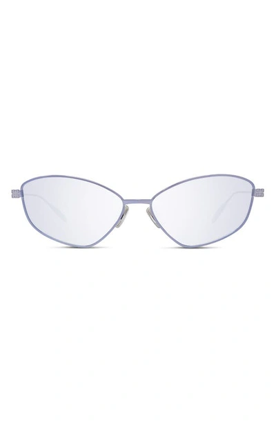 Givenchy Gv Speed Cat Eye Sunglasses In Shiny Light Blue / Gradient