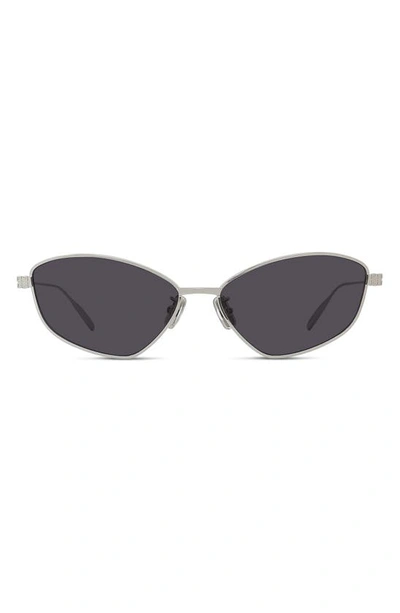 Givenchy Gv Speed Cat Eye Sunglasses In Shiny Palladium / Smoke