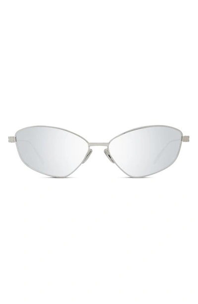 Givenchy Gv Speed Cat Eye Sunglasses, 59mm In Silver/gray Solid