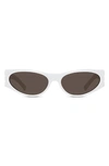 Givenchy 4g Cat Eye Sunglasses In White / Brown