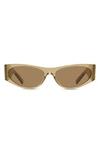 Givenchy 4g Acetate Cat-eye Sunglasses In Shiny Light Brown
