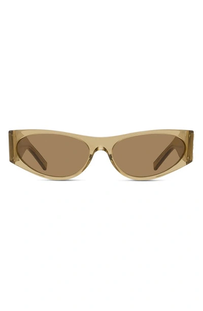 Givenchy 4g Acetate Cat-eye Sunglasses In Shiny Light Brown