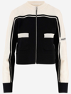 Palm Angels Wool Sweater With Contrast Trim And Side Pockets In Red