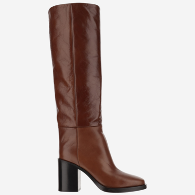 Paris Texas Ophelia Leather Boot In Cuoio