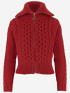 PATOU WOOL AND CASHMERE WOVEN CARDIGAN