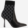 KARL LAGERFELD MONOGRAMMED ANKLE BOOTS
