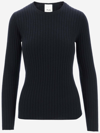 ALLUDE RIBBED CASHMERE PULLOVER