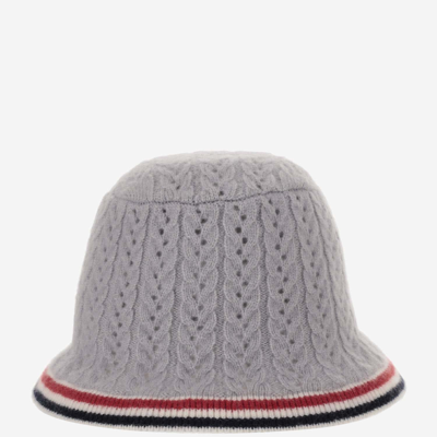 Thom Browne Knit Bell Hat In Grey