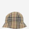 BURBERRY NYLON BUCKET HAT WITH CHECK PATTERN