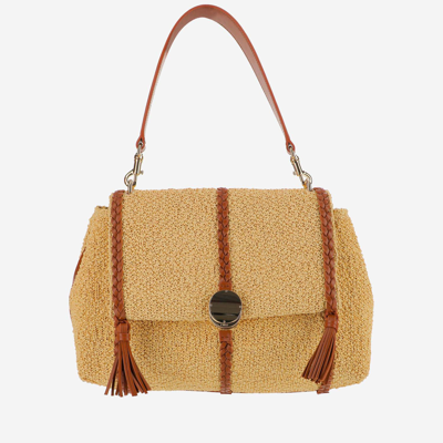 Chloé Penelope Medium Bouclette Shoulder Bag In Beige