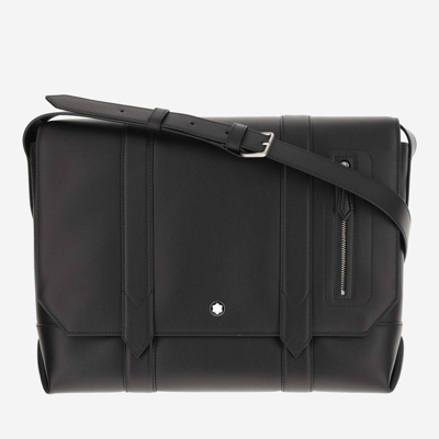 Montblanc Messenger Bag Medium Meisterstück Selection Soft In Black