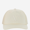 Valentino Garavani Vlogo Signature Baseball Hat In Ivory