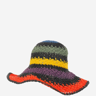 Ruslan Baginskiy Woven Straw Hat In Multicolour