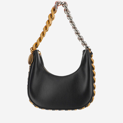 Stella Mccartney Mini Frayme Shoulder Bag In Black