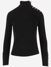 Tory Burch Viscose Jersey Turtleneck In Black