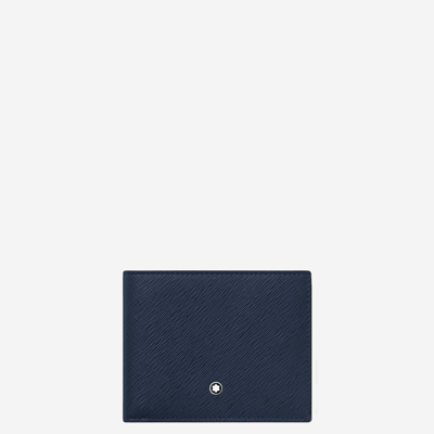Montblanc Sartorial Leather Wallet In Blue