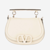 Valentino Leather Vsling Shoulder Bag In White