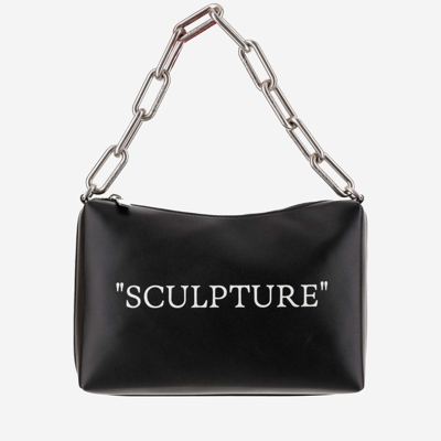 Off-white Pouch With Lettering In Black