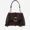 Chloé Mini Penelope Bag Dark Brown In Deep Violine