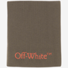 OFF-WHITE WOOL AND CASHMERE SCARF WITH LOGO