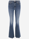 Mother Mor Light Blue Cotton Blend Jeans In Denim