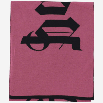 Palm Angels Reversible Wool Blend Scarf In Pink