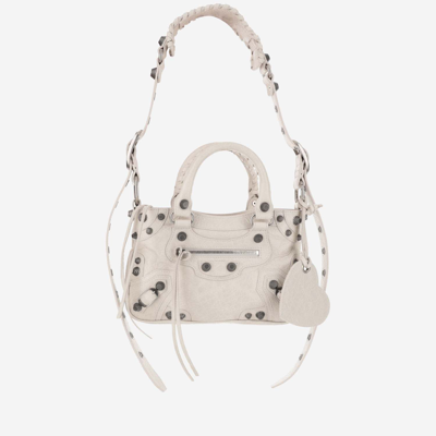 Balenciaga Small Neo Cagole Tote Bag In Nacre