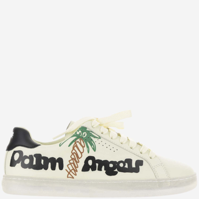 Palm Angels Yellow Palm One Sketchy Logo Trainers In Yellow Black