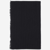 Faliero Sarti Knitted Virgin Wool-cashmere Blend Scarf In Black