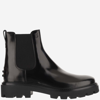TOD'S BRUSHED LEATHER ANKLE BOOT