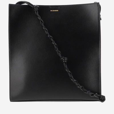 Jil Sander Medium Tangle Bag In Black