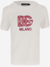Dolce & Gabbana Cotton Jersey T-shirt With Dg Logo Patch In White
