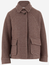 ALBERTO BIANI WOOL JACKET WITH HOUNDSTOOTH PATTERN