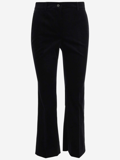 Alberto Biani Velvet Pants In Black