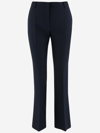 Valentino Navy Blue Navy Blue Tailored Trousers In Blue