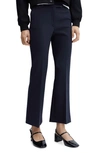 Mango Straight Suit Trousers Dark Navy In Navy