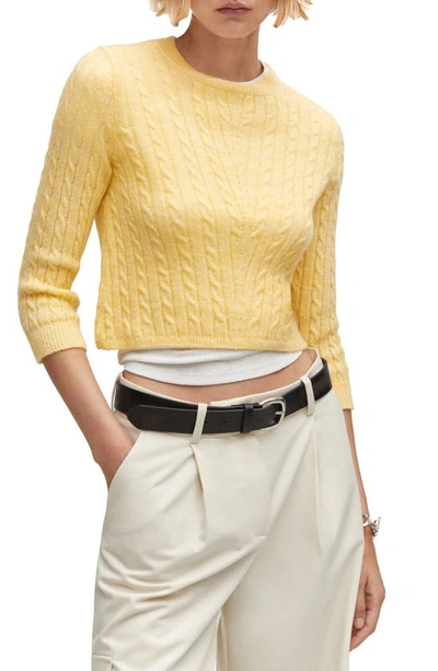 Mango Sweater Pastel Yellow