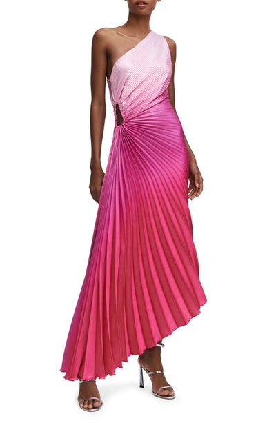 open lace back dress A-Line/Princess One-Shoulder Ruffled Sleeve Asymmetrical Pleated Bride main image 0