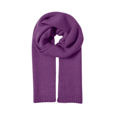 Ichi Grooved Scarf In Purple