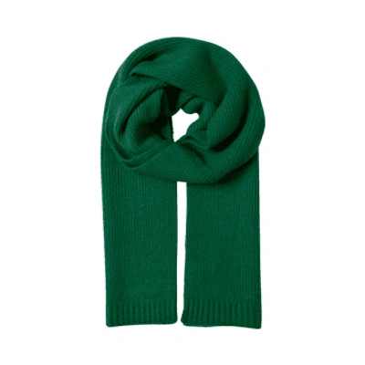 Ichi Grooved Scarf In Green