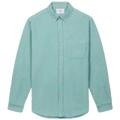 Portuguese Flannel Lobo Turquoise Corduroy Shirt In Blue