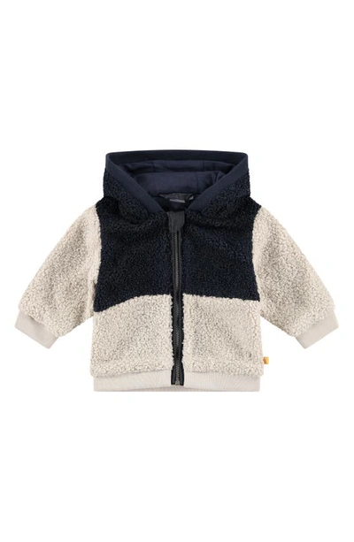 Babyface Babies' Fuzzy Fleece Zip Jacket In Dark Blue