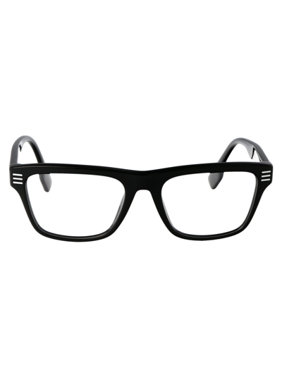 Burberry Eyewear Logo-print Square-frame Glasses In 3001 Black